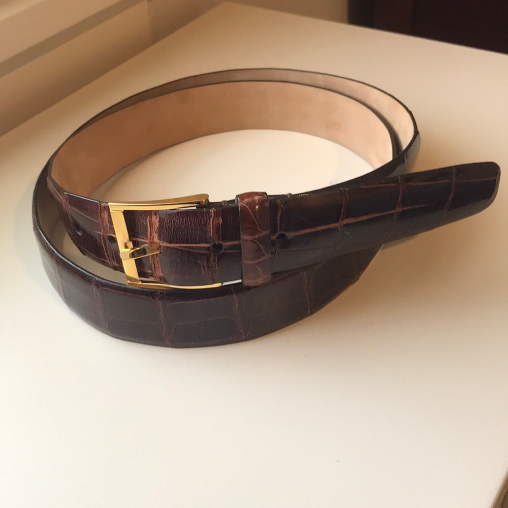 Brooks Brothers American Alligator Belt